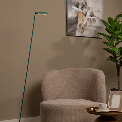 Lucide LAVALE - Leeslamp - LED Dimb. - 1x3W 2700K - Turkoois - sfeer 1